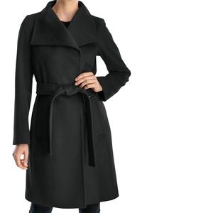 Michael Kors Belted Asymmetrical Wool Coat Size M